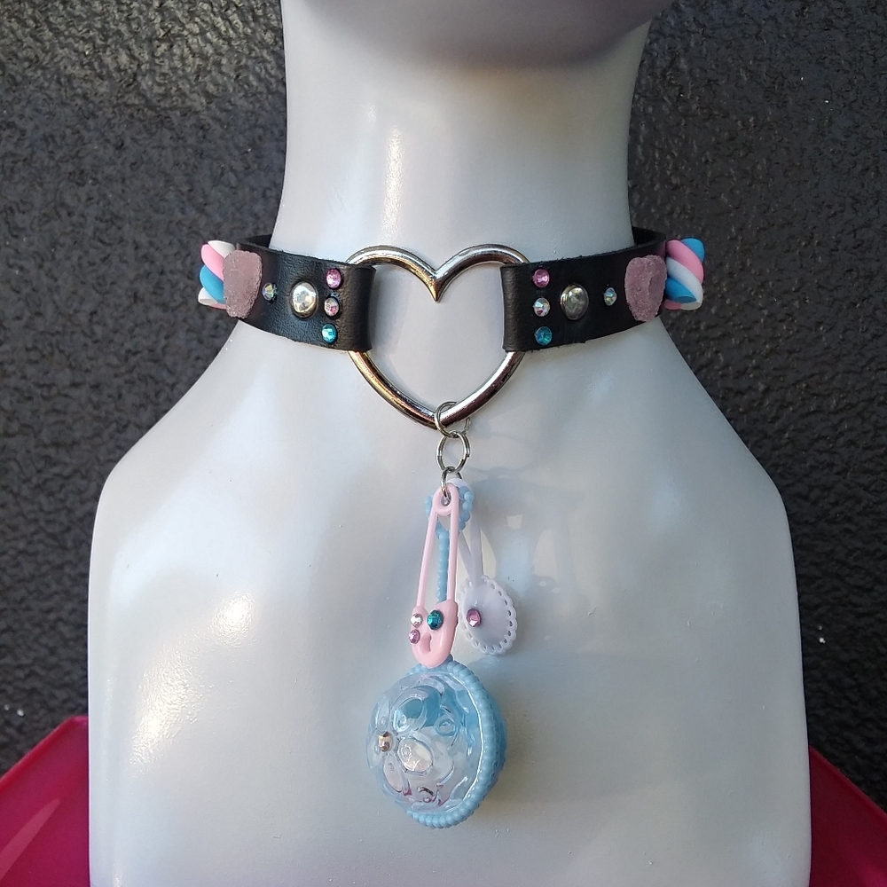 Black Pastel Kawaii Candy Charm Choker Necklace